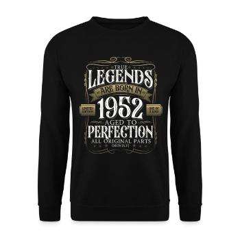 Légende 1952 70e anniversaire Cadeau Hommes Drôle - Sweat-shirt Unisexe - noir - Devant - Alina (178cm) & Michal (187cm)