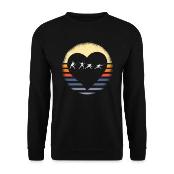 Fencing Sword Fencing Duel Gift Idea - Unisex Sweatshirt - black - Front - Alina (178cm) & Michal (187cm)