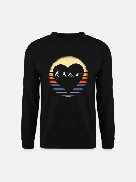 Fechten Degen Fechtduell Geschenkidee - Unisex Pullover - Schwarz