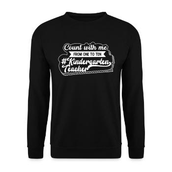 Kids Back To School Count With Me From One To Ten - Unisex Sweatshirt - black - Front - Alina (178cm) & Michal (187cm)