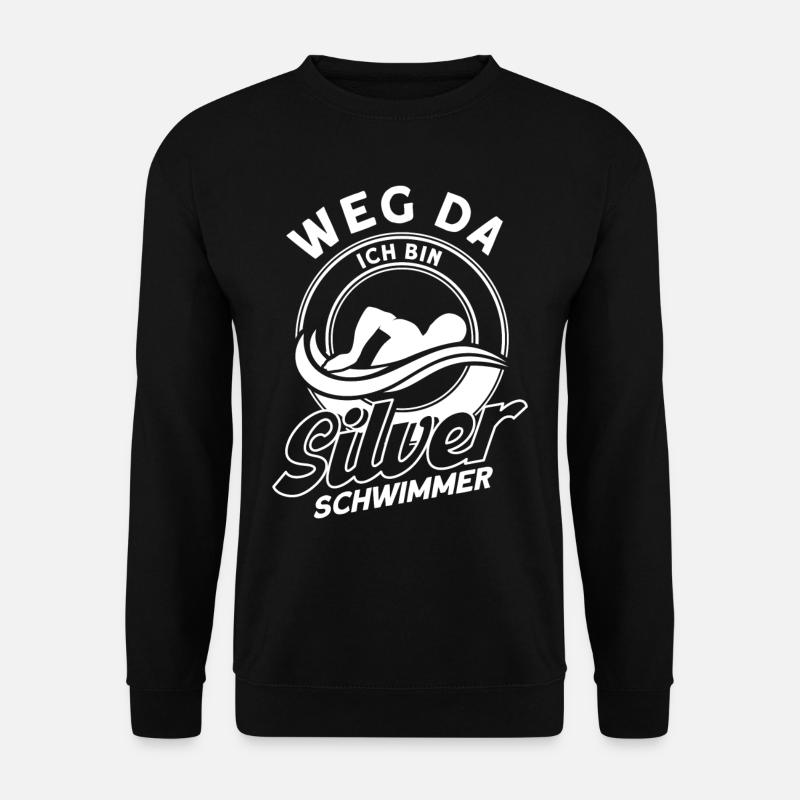 Silber Schwimmer Prüfung Silber Schwimmabzeichen - Unisex Pullover - Schwarz
