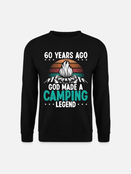 60 Year Old Camping Legend Scout 60Birthday Camper - Unisex Pullover - Schwarz