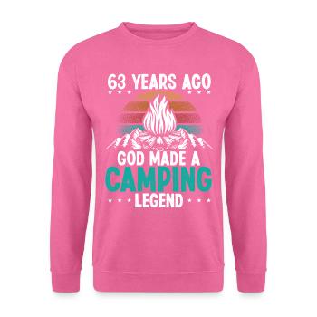 63 Year Old Camping Legend Scout 63Birthday Camper - Unisex Pullover - Pink - Vorne