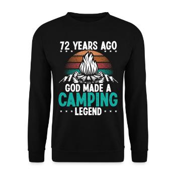 72 Year Old Camping Legend Scout 72Birthday Camper - Unisex Sweatshirt - black - Front - Alina (178cm) & Michal (187cm)