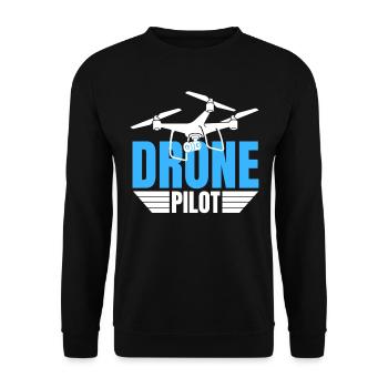 Drone Drone Pilot Drone Operator Quadcopter - Unisex Sweatshirt - black - Front - Alina (178cm) & Michal (187cm)