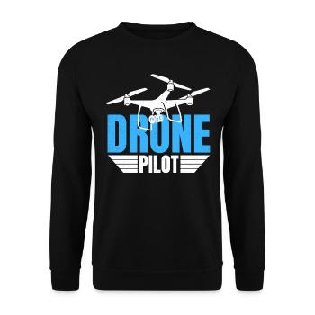 Drone Drone Pilot Drone Operator Quadcopter - Unisex Sweatshirt - black - Front - Alina (178cm) & Michal (187cm)