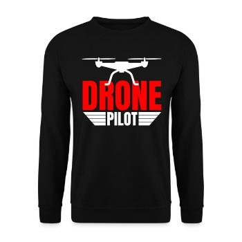 Drone Drone Pilot Drone Operator Quadcopter - Unisex Sweatshirt - black - Front - Alina (178cm) & Michal (187cm)