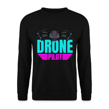 Drone Drone Pilot Drone Operator Quadcopter - Unisex Sweatshirt - black - Front - Alina (178cm) & Michal (187cm)