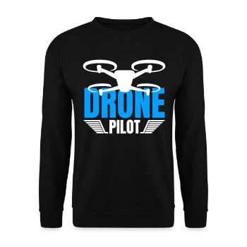 Drone Drone Pilot Drone Operator Quadcopter - Unisex Sweatshirt - black - Front - Alina (178cm) & Michal (187cm)