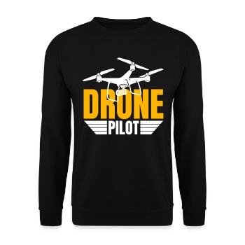 Drone Drone Pilot Drone Operator Quadcopter - Unisex Sweatshirt - black - Front - Alina (178cm) & Michal (187cm)
