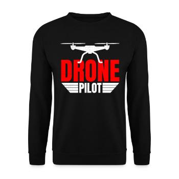 Drone Drone Pilot Drone Operator Quadcopter - Unisex Sweatshirt - black - Front - Alina (178cm) & Michal (187cm)