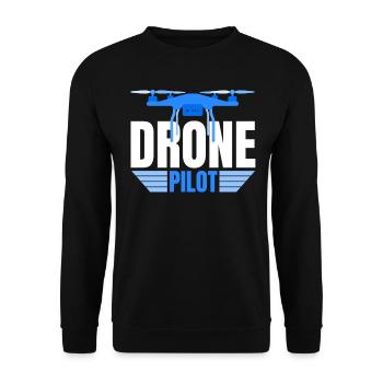 Drone Drone Pilot Drone Operator Quadcopter - Unisex Sweatshirt - black - Front - Alina (178cm) & Michal (187cm)