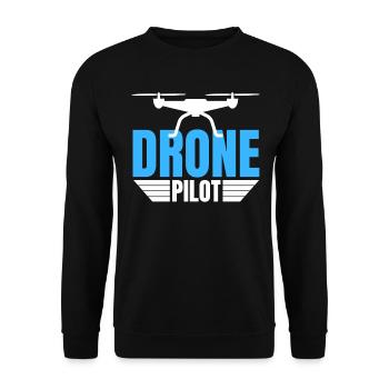 Drone Drone Pilot Drone Operator Quadcopter - Unisex Sweatshirt - black - Front - Alina (178cm) & Michal (187cm)