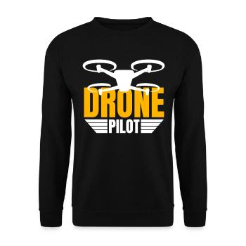 Drone Drone Pilot Drone Operator Quadcopter - Unisex Sweatshirt - black - Front - Alina (178cm) & Michal (187cm)