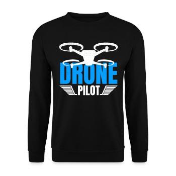 Drone Drone Pilot Drone Operator Quadcopter - Unisex Sweatshirt - black - Front - Alina (178cm) & Michal (187cm)