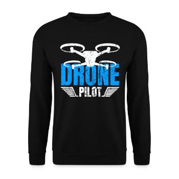 Drone Drone Pilot Drone Operator Quadcopter - Unisex Sweatshirt - black - Front - Alina (178cm) & Michal (187cm)
