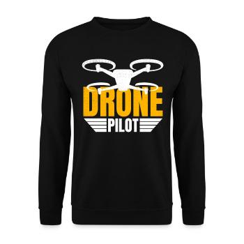 Drone Drone Pilot Drone Operator Quadcopter - Unisex Sweatshirt - black - Front - Alina (178cm) & Michal (187cm)