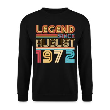 50. Jahrestag August 1972 - Unisex Pullover - Schwarz - Vorne - Alina (178cm) & Michal (187cm)