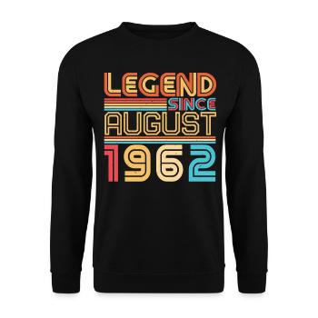 1962 In August 60th birthday - Unisex Sweatshirt - black - Front - Alina (178cm) & Michal (187cm)