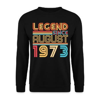 August 1973 Gift idea - Unisex Sweatshirt - black - Front - Alina (178cm) & Michal (187cm)