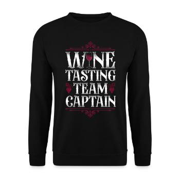 Sommelier Wine Drinking Tasting - Unisex Pullover - Schwarz - Vorne - Alina (178cm) & Michal (187cm)