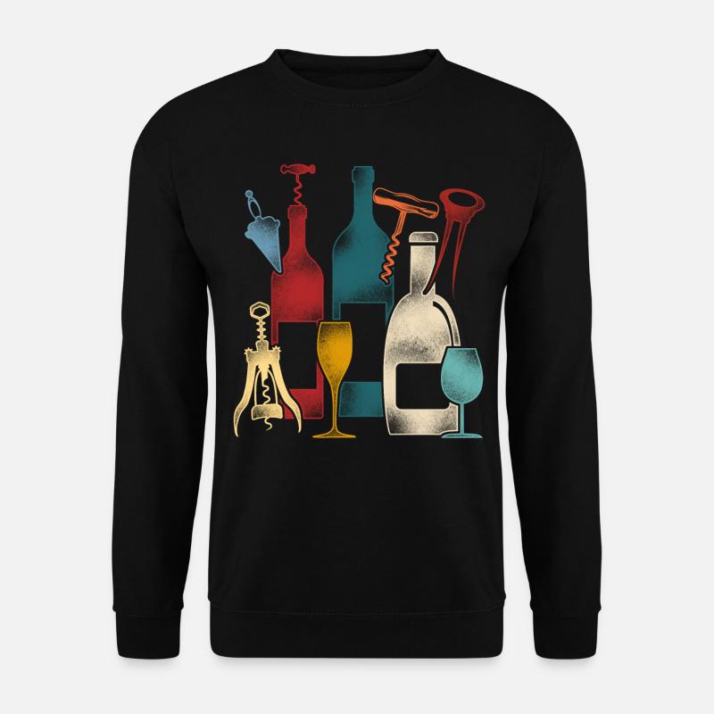 Sommelier Wine Drinking Tasting - Unisex Pullover - Schwarz