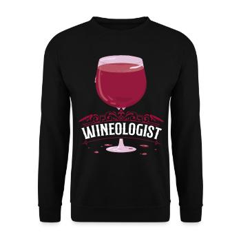 Sommelier Wine Drinking Tasting - Unisex Pullover - Schwarz - Vorne - Alina (178cm) & Michal (187cm)