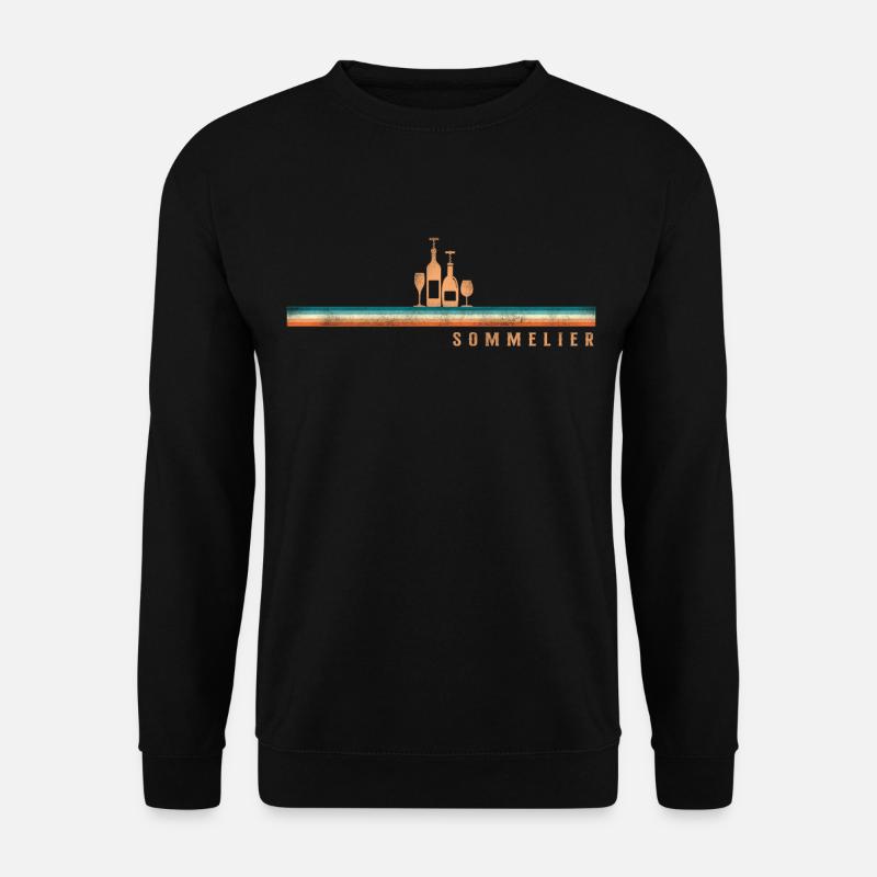 Sommelier Wine Drinking Tasting - Unisex Pullover - Schwarz