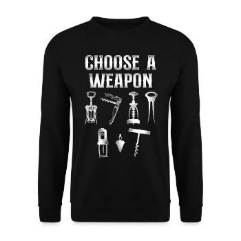 Sommelier Wine Drinking Tasting - Unisex Pullover - Schwarz - Vorne - Alina (178cm) & Michal (187cm)