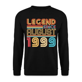 1999 Août Rétro - Sweat-shirt Unisexe - noir - Devant - Alina (178cm) & Michal (187cm)