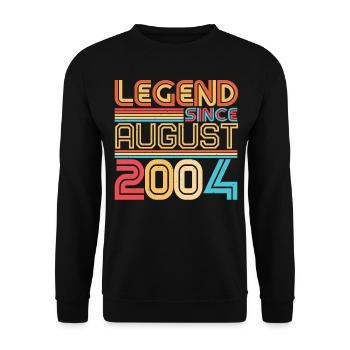 2004 Im August Endlich 18 - Unisex Pullover - Schwarz - Vorne - Alina (178cm) & Michal (187cm)