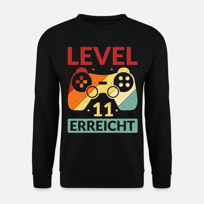 Level 11 Erreicht Gamer - Unisex Pullover - Schwarz