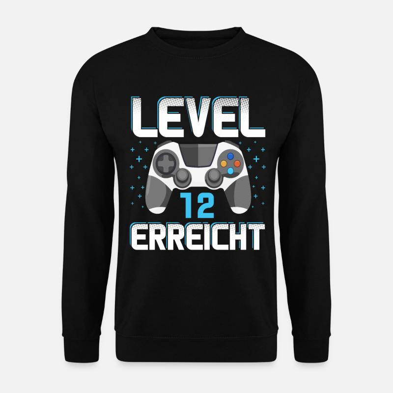 Level 12 Erreicht Gamer - Unisex Pullover - Schwarz