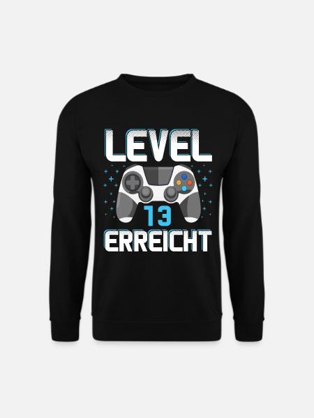 Level 13 Erreicht Gamer - Unisex Pullover - Schwarz