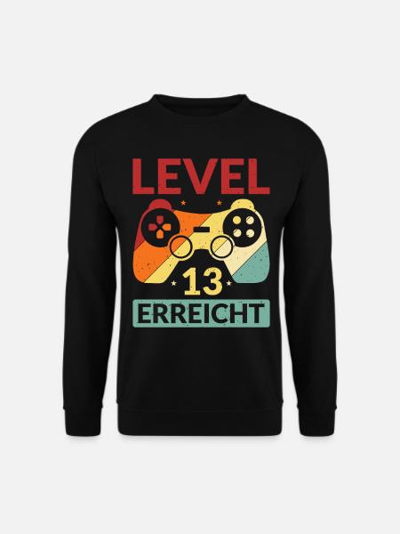 Level 13 Erreicht Gamer - Unisex Pullover - Schwarz