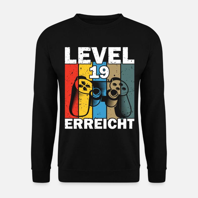 Level 19 Erreicht Gamer - Unisex Pullover - Schwarz