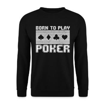 Poker - Unisex Pullover - Schwarz - Vorne - Alina (178cm) & Michal (187cm)