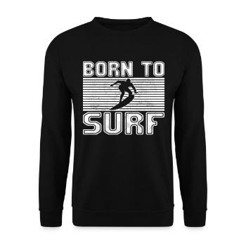 Surfen - Unisex Pullover - Schwarz - Vorne - Alina (178cm) & Michal (187cm)