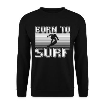 Surfen - Unisex Pullover - Schwarz - Vorne - Alina (178cm) & Michal (187cm)