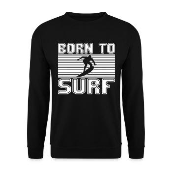 Surfen - Unisex Pullover - Schwarz - Vorne - Alina (178cm) & Michal (187cm)