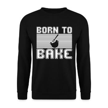 Bake - Unisex Sweatshirt - black - Front - Alina (178cm) & Michal (187cm)