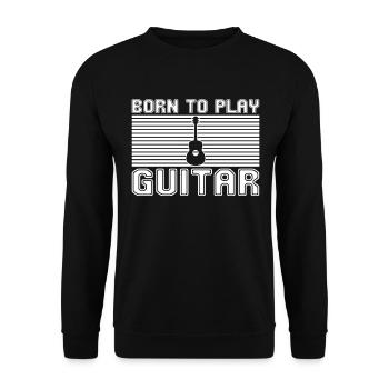 Play the guitar - Unisex Sweatshirt - black - Front - Alina (178cm) & Michal (187cm)