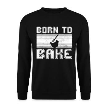 Bake - Unisex Sweatshirt - black - Front - Alina (178cm) & Michal (187cm)