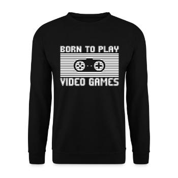 Zocken Video Games - Unisex Pullover - Schwarz - Vorne - Alina (178cm) & Michal (187cm)