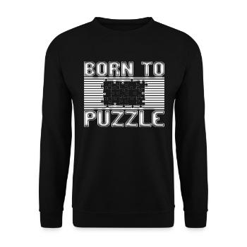 Puzzles - Unisex Sweatshirt - black - Front - Alina (178cm) & Michal (187cm)