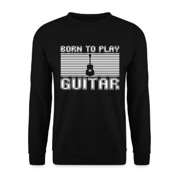 Play the guitar - Unisex Sweatshirt - black - Front - Alina (178cm) & Michal (187cm)