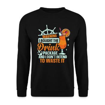 J’ai acheté le forfait boisson Cruise Holiday - Sweat-shirt Unisexe - noir - Devant - Alina (178cm) & Michal (187cm)