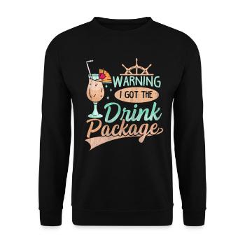 J’ai acheté le forfait boisson Cruise Holiday - Sweat-shirt Unisexe - noir - Devant - Alina (178cm) & Michal (187cm)