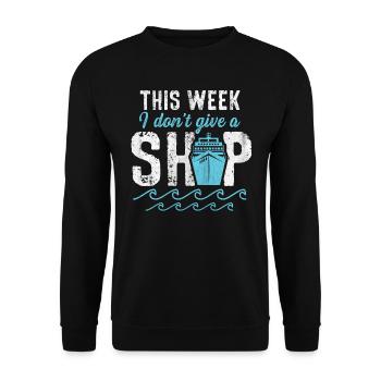 Drôle de pet de croix cette semaine je ne donne pas un navire - Sweat-shirt Unisexe - noir - Devant - Alina (178cm) & Michal (187cm)