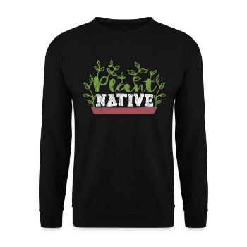 Jardinier jardinier natif végétal paysagiste - Sweat-shirt Unisexe - noir - Devant - Alina (178cm) & Michal (187cm)